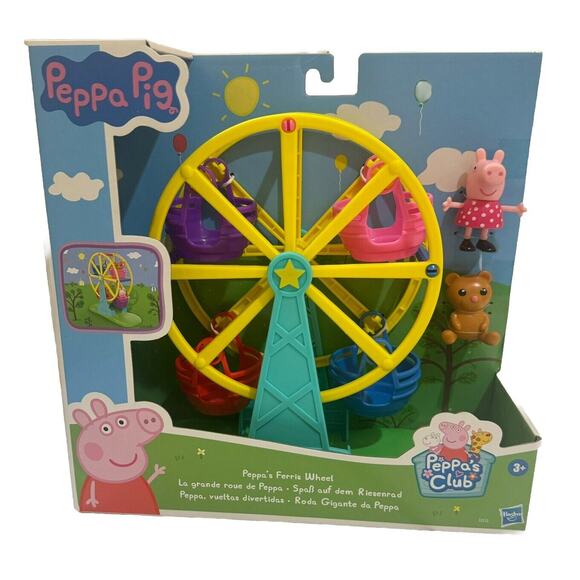 Peppa Pig Adventures FERRIS WHEEL Playset Toy Figure Doll Teddy Bear Hasbro NIB - Picture 1 of 8